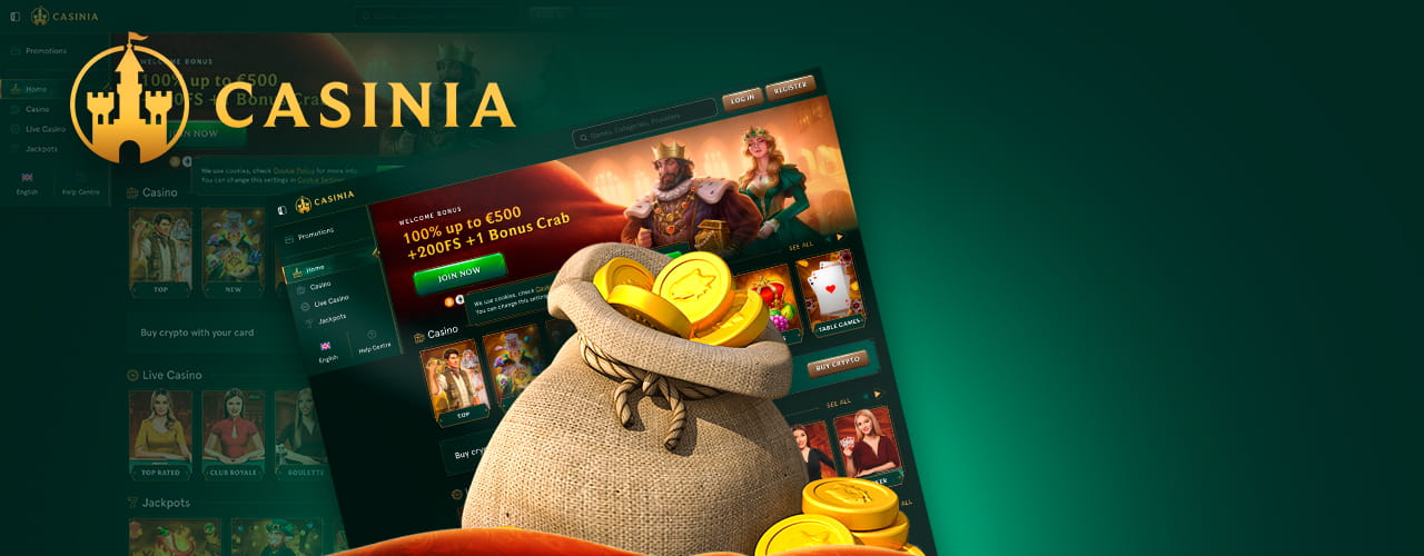 Вывод денег в казино Casinia