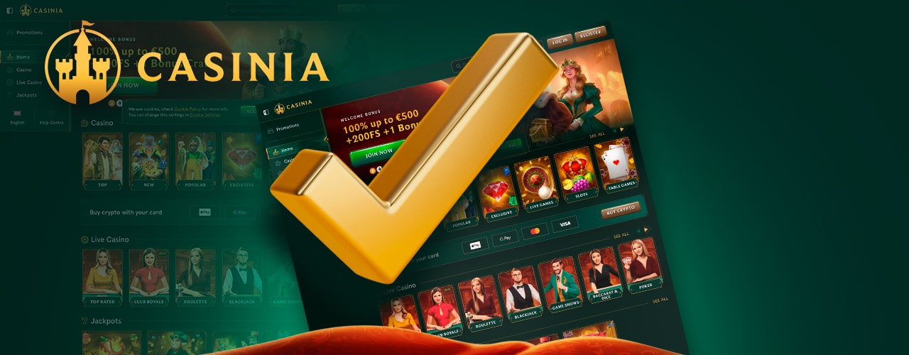 Верификация в казино Casinia